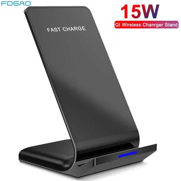 

qi wireless charger stand for iphone 11 pro max xs x xr 15w qc 3.0 fast charging station samsung s10 s20