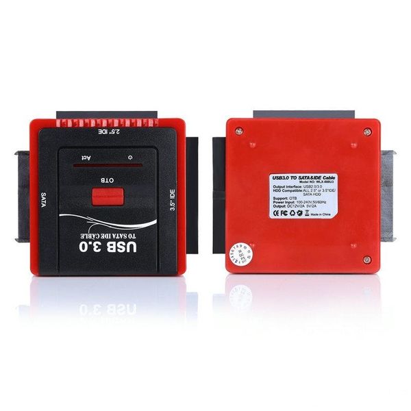 

usb3.0 to 2.5 3.5 ide / sata / esata cable converter adapter with otb function charger eu/us/uk plug