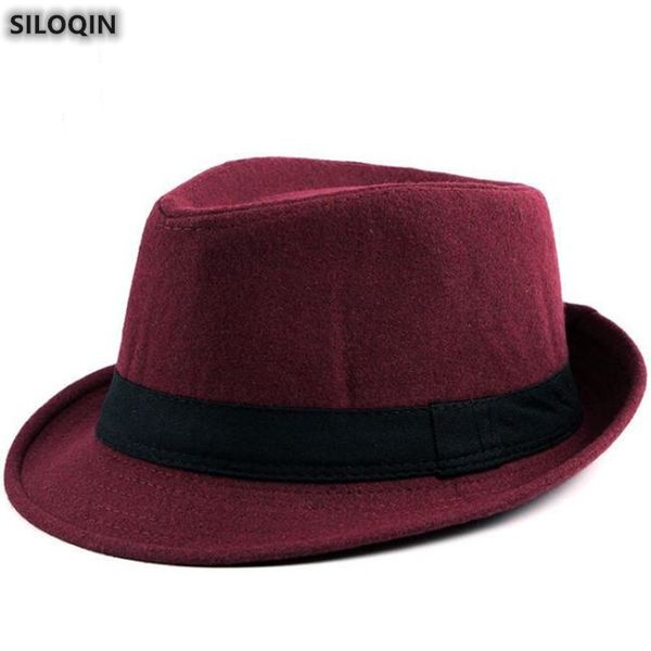 

siloqin new fashion fedoras for men women elegant noble trend ladies brands sombreros panama jazz hat autumn winter party unisex, Blue;gray