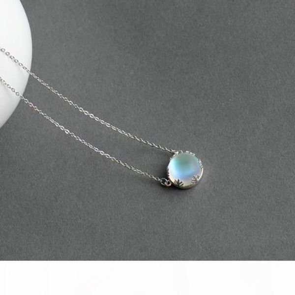 

thaya aurora forest necklace halo crystal gemstone s925 silver scale light pendant necklace for women elegant jewelry