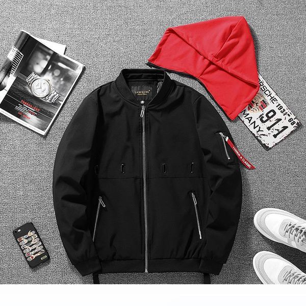 

usa bomber men jacket coat hip air pilot hooded women men streetwear bomb baseball trend jackets, Black;brown