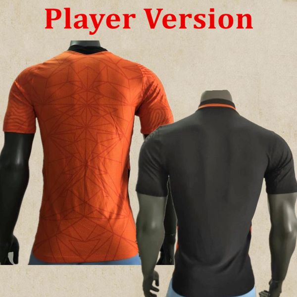 

player version 20 21 jerseys de jong hoand van dijk virgil netherlands soccer jersey van basten football shirts uniforms, Black;yellow