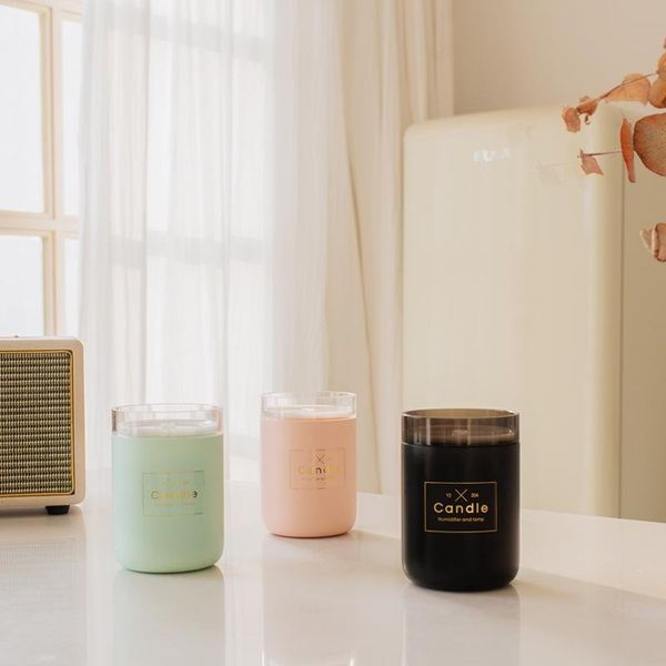 

ultrasonic air humidifier candle romantic soft light usb essential oil diffusers car purifier aroma anion mist maker candle humidifier