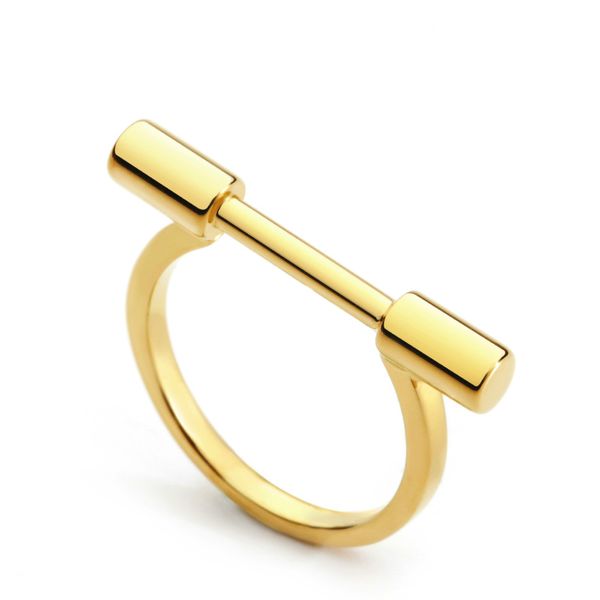 

Junerain Brand Designer Contracted Cylindrical Ring Gold Color Rings for Women Accessories Finger Fashion Jewelry Gifts Anillos