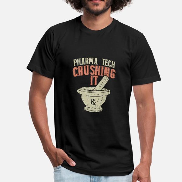 

pharma tech pun t shirt men designing tee shirt plus size 3xl solid color fitness casual summer letter shirt