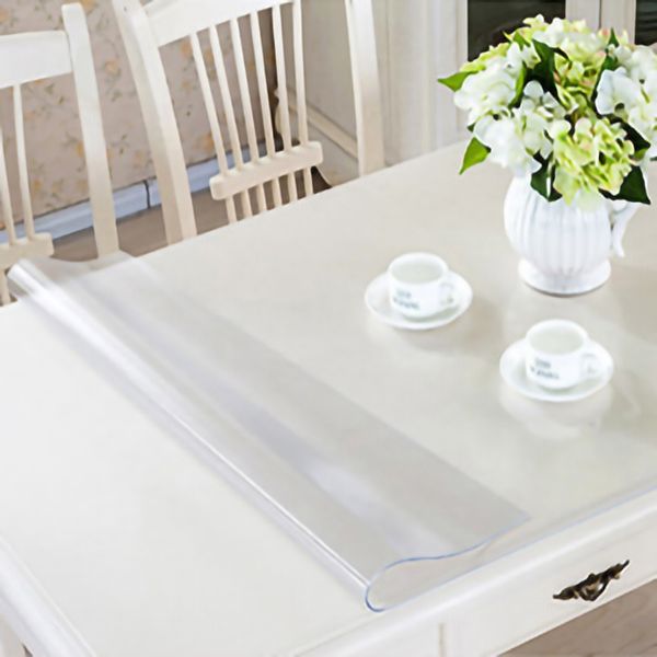 

soft glass tablecloth transparency pvc table cloth waterproof oilproof kitchen dining table cover for rectangular 1.0mm
