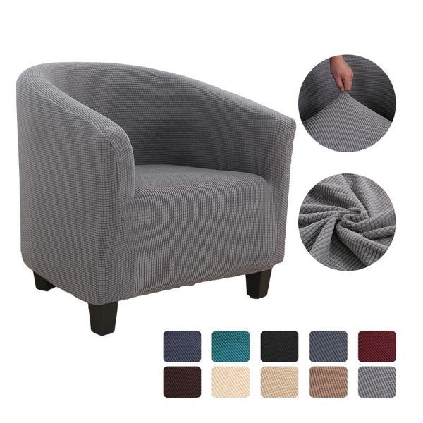 

sliver gray spandex elastic coffee tub sofa armchair seat cover protector washable furniture stretch slipcover home chair decor