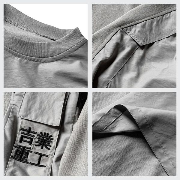 

11 bybb's dark patchwork hip hop streetwear t shirts men women 2020ss fake two pieces japanese short sleeve shirts tees t200420, White;black