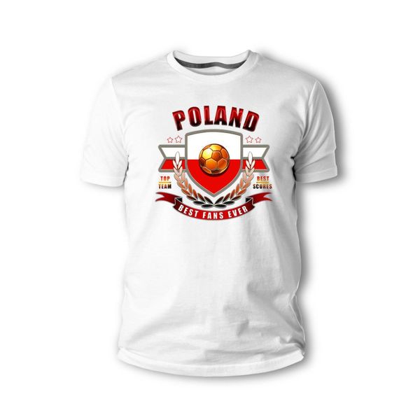 

new summer fashion t-shirt poland fubball flagge 2019 men's polska footballer legend soccers cotton tee shirt