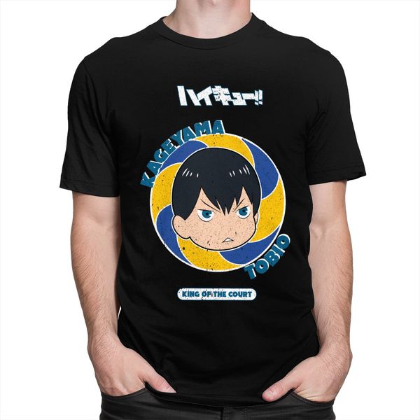

retro kageyama tobio in volleyball tshirt short sleeve pure cotton tee shirts o-neck japanese manga anime haikyuu t-shirt merch