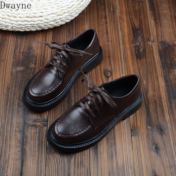 

brock single shoes harajuku style mori retro flat shoes british small leather retro japanese casual handmade flats, Black