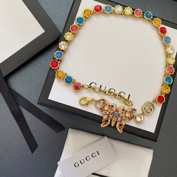 

High-end butterfly necklace Bracelet Earrings Frozen Chain Jewelry Necklace Mens 14k Gold Link Link Cuban Link Chain