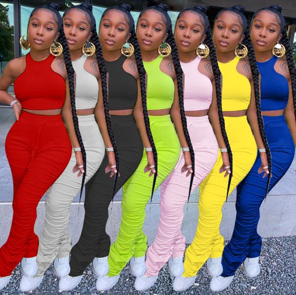 

summer women two piece set outfits designer tracksuit suit solid color casual women clothing suspenders plus size p698, Black;gray