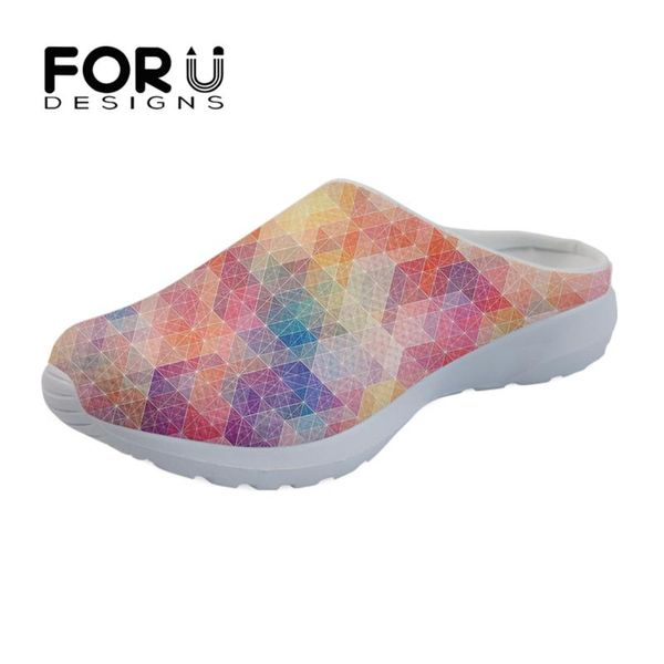 

forudesigns красочной art pattern женщина мода скольжение на сандалии summer ladies beach water обувь женского lightweight тапочки, Black