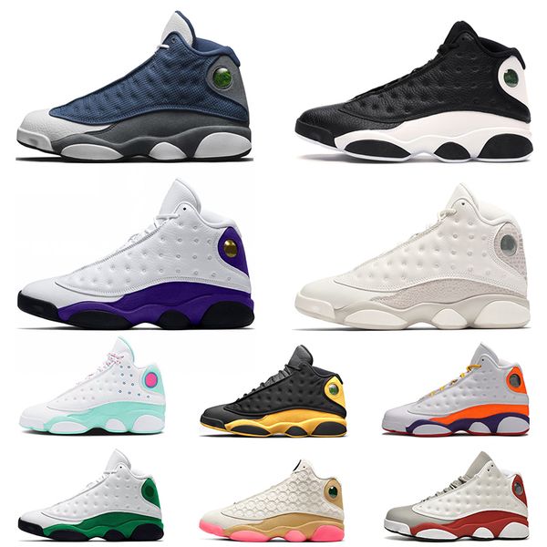 

jumpman 13 13s basketball shoes flint playground island green chicago mens trainers athletic sports sneakers size 5.5-13 wholesale, White;red