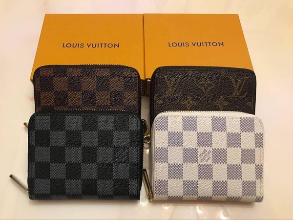 

paris plaid style designers mens wallet famous men luxury purse special canvas multiple short small bifold wallet with box, Red;black