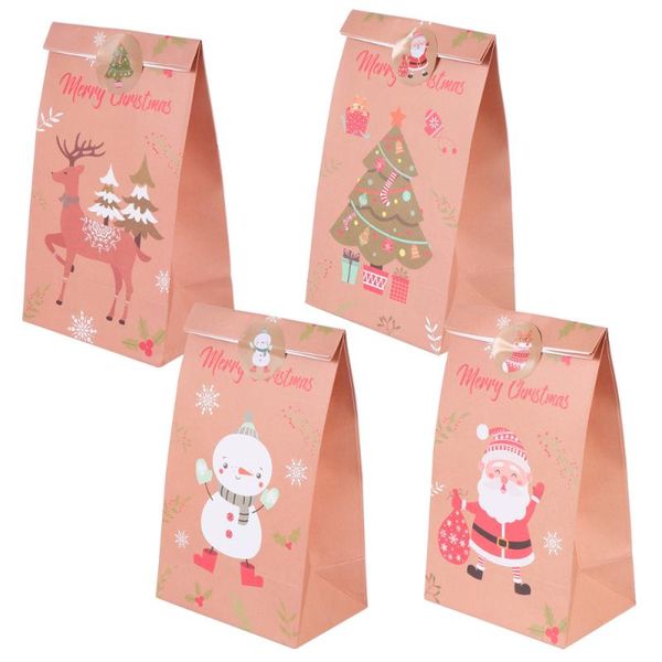 

1 set candy bag sturdy durable prime paper biscuits bag paper gift for christmas