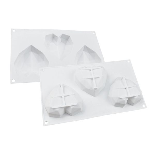 

diy grids candy cake mold heart shape silicone decorating 3d baking dessert tool