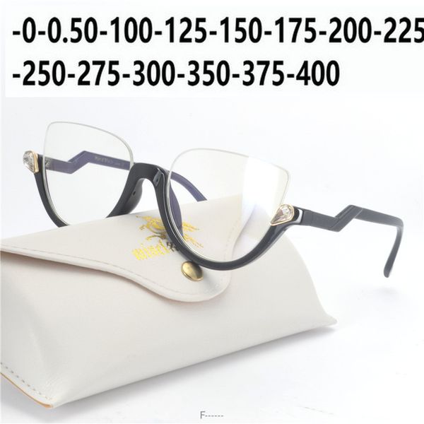

half frame myopia optical cat sunglasses sun pchromic finished optical glasses myopia prescription glasses fram fml, Black