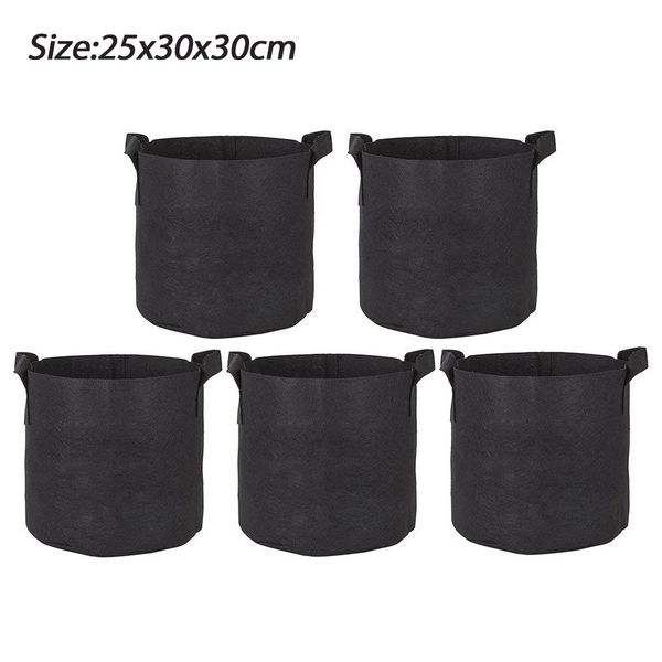 

5pcs/set grow bag reusable planting container with handles heavy duty plant pot