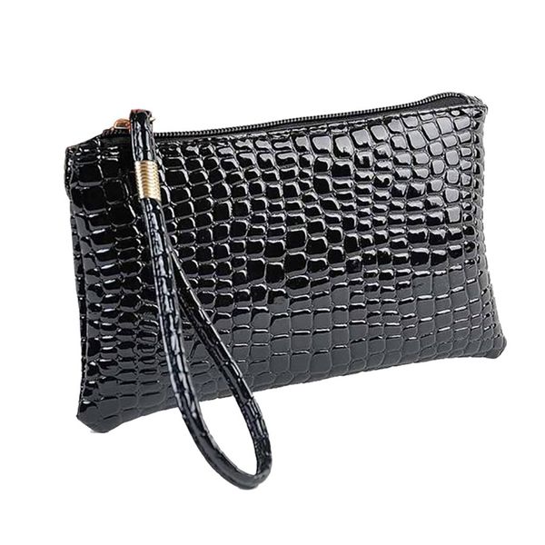 

женщины бумажники повелительница wristlet сумки длинные деньги сумка на молнии портмоне карты id holder женщина сцепления твердая кожаный бу, Silver