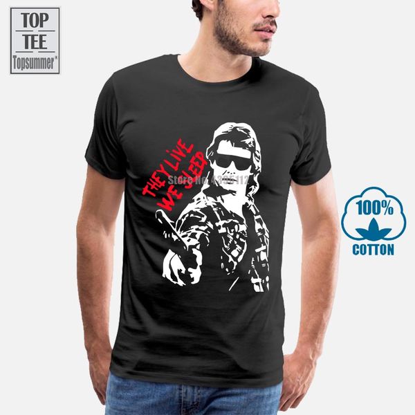 

they live roddy piper retro john carpenter movie homme t shirts men streetwear 2019 tshirt fashion 2019 tshirts black and white