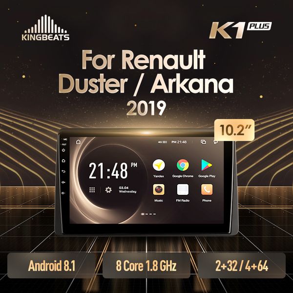 

kingbeats android 8.1 octa-core head unit 4g in dash car radio multimedia video player navigation gps for duster arkana 2020 car dvd