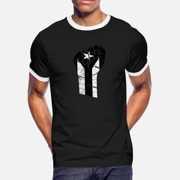 

resist black puerto rico flag resiste fist fist t shirt men loose 100% cotton size s-3xl solid color loose new fashion spring autumn shirt