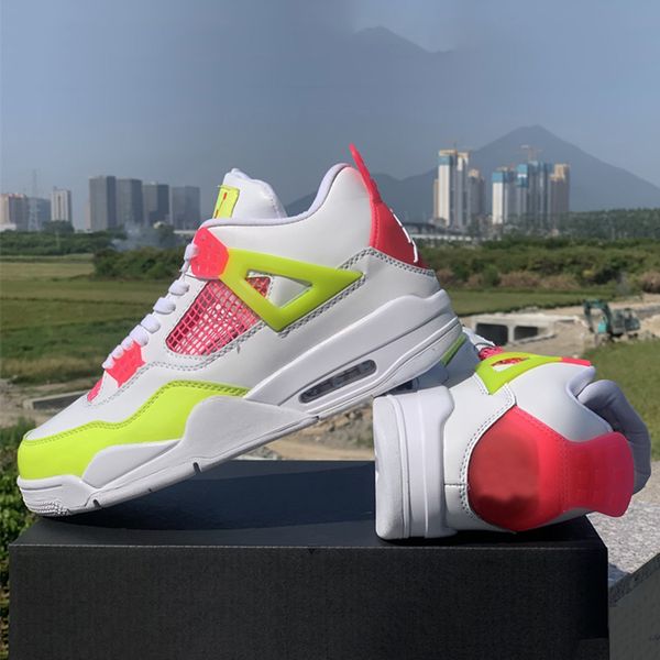 

gs lemon venom 4 4s jumpman basketball shoes iv curry men women pink white blast sports sneakers mens outdoor trainers size 36-47, Black