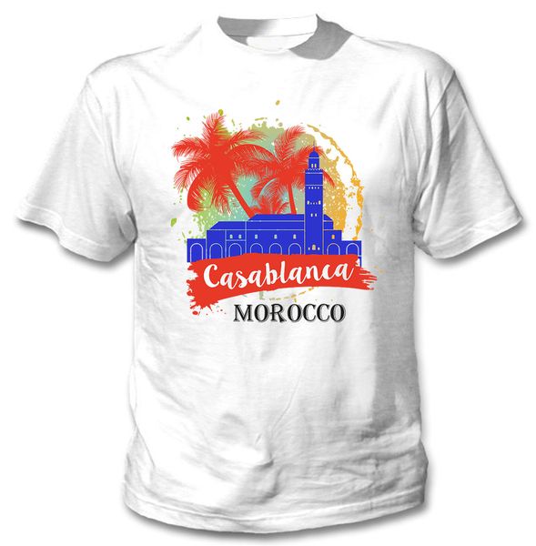 

t-shirt summer novelty cartoon t shirt morocco casablanca - new cotton white tshirt movie shirt