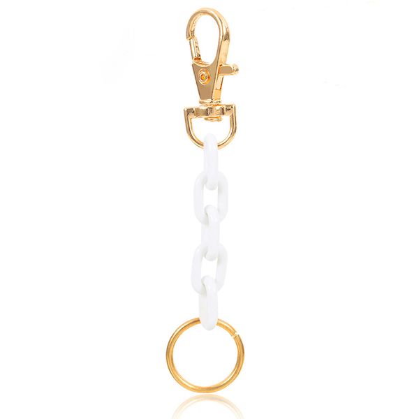 

кожа брелок красочные цепи акриловые key key ring split keyrings keychain изготовление ювелирных изделий высокого качества оптовой продажи, Silver