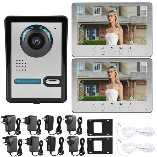 

doorbells door bell camera 7inch lcd video phone wired intercom doorbell kit home entry system 1v2 815fa12
