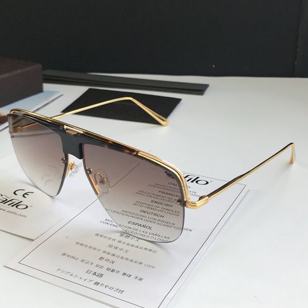 

luxury 0724 солнцезащитные очки для мужчин модельер полурамка uv защиты объектива популярные лето стиль солнцезащитные очки top quality come, White;black