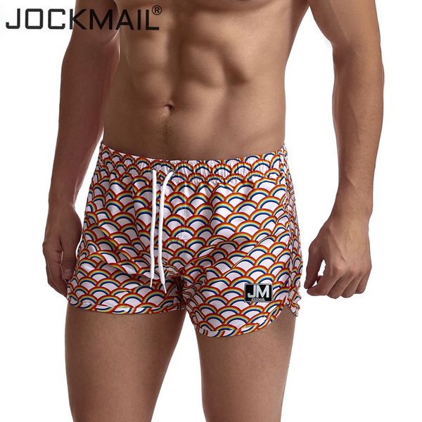 

jockmail men's swimming board shorts suits for beach shorts surfing men fashion print swim trunks quick dry swimwear