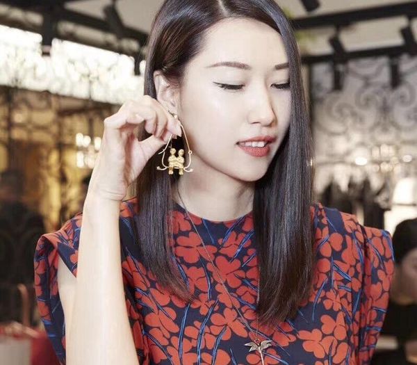 

new design 12 constellations zodiac sign earrings yellow gold color alloy women's11, Golden;silver