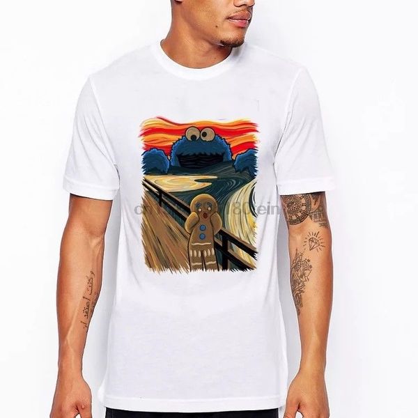 

cookie monster the cookie muncher cartoon men casual t-shirt funny tee