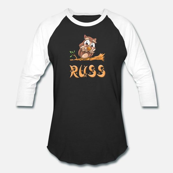 

russ owl t shirt men designer short sleeve o-neck gents anti-wrinkle comical spring autumn novelty shirt