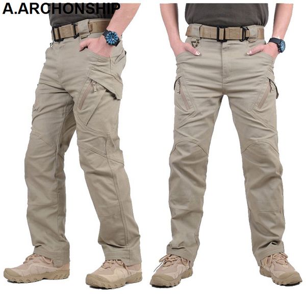 

ix9 ii men militar tactical pants combat trousers swat army military pants mens cargo outdoors pants casual cotton trousers 201013, Black