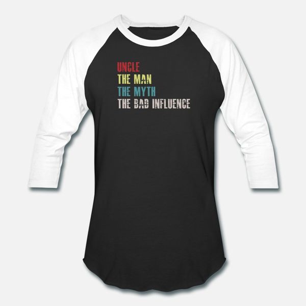 

uncle the man the myth the bad influence retro t shirt men graphic 100% cotton plus size 3xl male graphic funny casual spring vintage