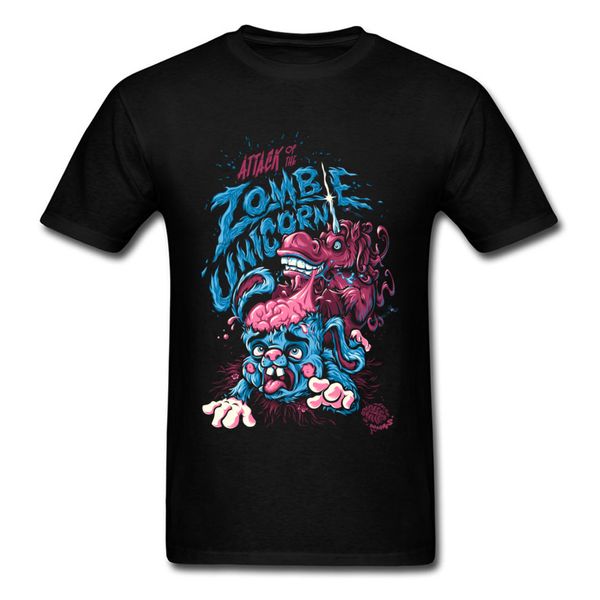 

attack zombie unicorn tshirt 2018 latest cartoon comic t shirts for student funny anime t-shirt pure cotton school tee shirt