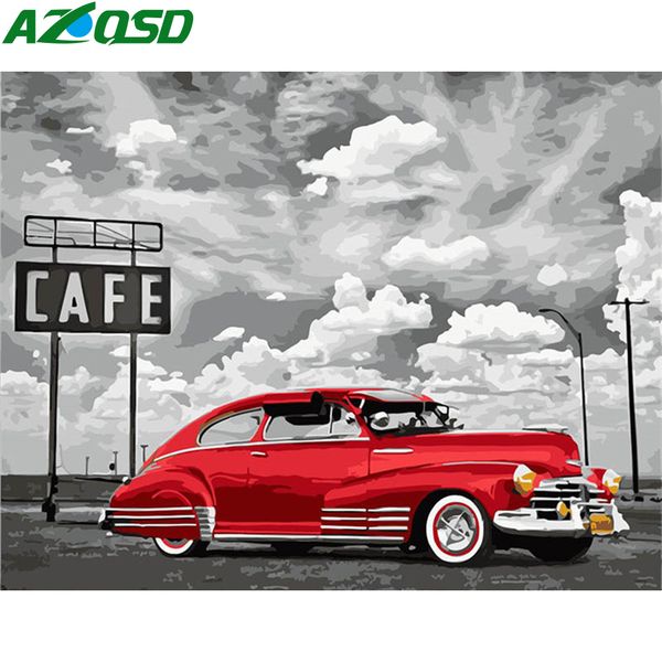 

azqsd paint by numbers landscape unframe unique gift diy drawing on canvas coloring by numbers car home decoration