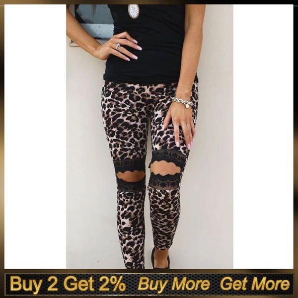 

woman pants hollow leopard yoga leggings lace splicing running yoga trousers leggings sport women fitness spodnie damskie, White;red