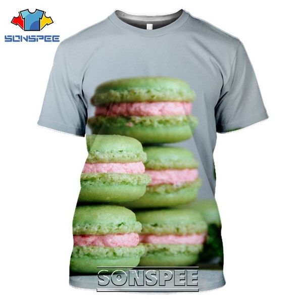 

macarons color sessert 3d print shirts graphic plus size kawaii men clothing