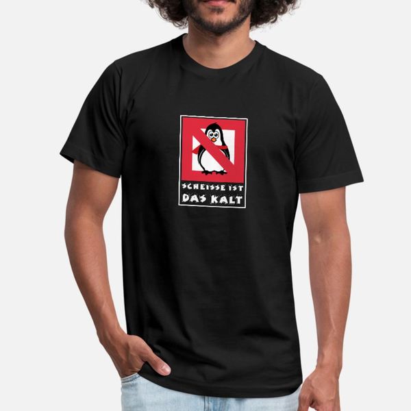 

shit is cold penguin white t shirt men custom cotton o neck homme loose casual spring autumn letter shirt