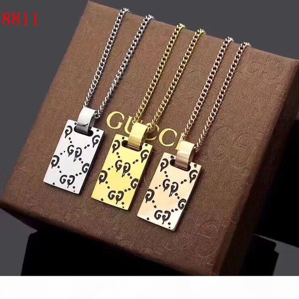 

fashion cc letter designer gold silver rose gold three color pendant luxury necklaces stainless steel jewelry gift