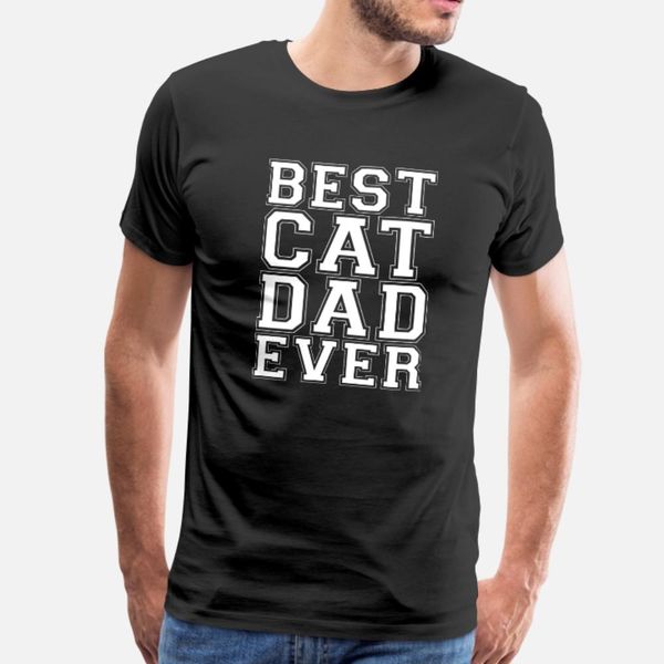 

cat dad ever t shirt men anti-wrinkle tee shirt crew neck slim anti-wrinkle casual summer style slim shirt