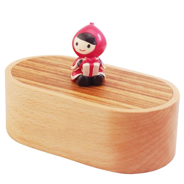 

crafts soft tones birthday gift wooden music box mini little red riding hood