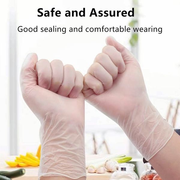 

100pcs disposable vinyl glove multifunction transparent thin waterproof for housework clean kitchen baking gloves