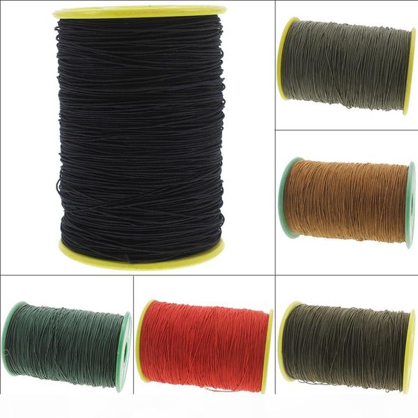 

nylon cord 0.5mm*500m elastic stretch cord bracelet braided accessories silk beads plastic cord thread for diy jewelry making, White;red