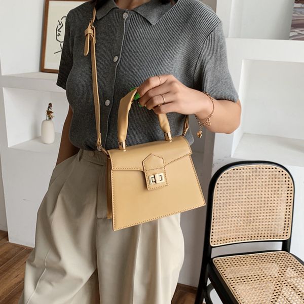 

solid color leather crossbody bag for women 2020 travel handbag fashion simple shoulder messenger bag small ladies crossbody